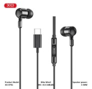 XO EP81 Auriculares Intrauditivos con Microfono - Conexion USB-C - Cable de 1.20m - Color Negro