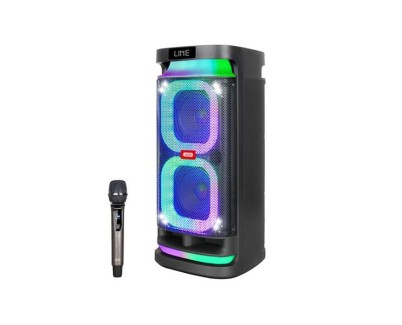 XO F58 Altavoz Karaoke - Bluetooth - 40W - Iluminacion RGB - Microfono Inalambrico Incluido - Entrada para Instrumentos y Microfonos Adicionales - Color Negro