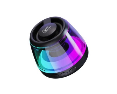 XO F62 Mini Altavoz Bluetooth Sobremesa - Bluetooth 5.3 - 5W - Base Magnetica - Colgador y Aro Magsafe - Iluminacion RGB - Color Negro