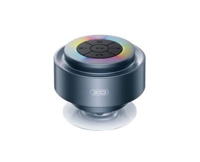 XO F64 Altavoz Bluetooth - Impermeable - Ideal para Ducha - IP67 - RGB - Ventosa Super Potente - Incluye Microfono para Llamadas - Color Negro
