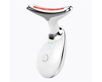 XO FG05 Masajeador de cuello y nuca - Vibracion hasta 7000/min - Micro Impulsos - 3 Modos de Masaje y Luminoterapia - Color Blanco