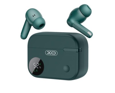 XO G34 Auriculares Bluetooth 5.4 - TWS - Cancelacion de Ruido ENC+ANC - Caja con Display LCD - Color Verde