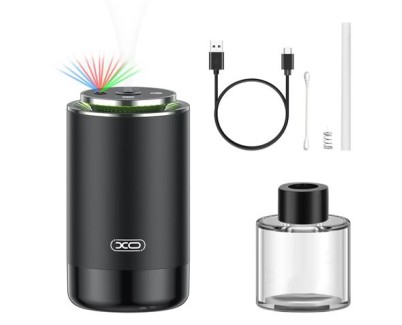 XO Humidificador - Ideal para Vehiculos y Espacios Pequeños - Bateria 300mah - Capacidad 50ml - LED - Color Negro