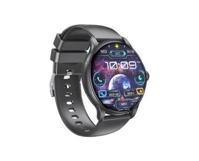 XO J11 Reloj Smartwatch Pantalla Redonda 2.06\" HD - Asistente de Voz - Control de Musica - Always On Display - Llamadas BT - IP68 - Color Negro