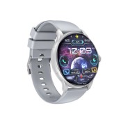 XO J11 Reloj Smartwatch Pantalla Redonda 2.06\" HD - Asistente de Voz - Control de Musica - Always On Display - Llamadas BT - IP68 - Color Plata