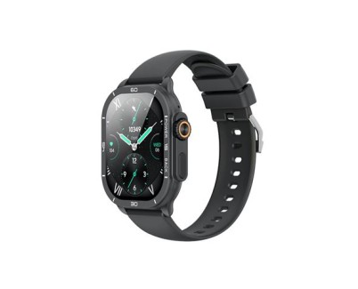 XO J12 Reloj Smartwatch Pantalla Cuadrada 2.06\" AMOLED - Asistente de Voz - Control de Musica - Multideporte - Llamadas BT - IP68 - Color Negro