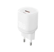 XO L151 Cargador de Corriente 30W - USB-A y USB-C - GaN - Color Blanco