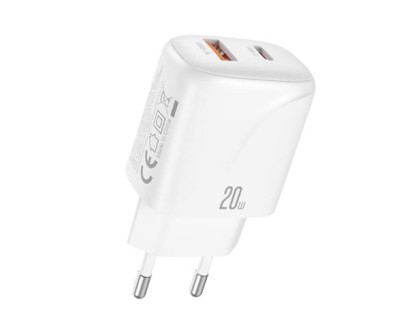 XO L158 Cargador de Corriente 20W - USB-A y USB-C - Alto Rendimiento - Color Blanco