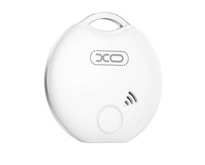 XO Localizador Antiperdida Bluetooth - Dimensiones 38.5x32.x8.5mm - Certificado Apple Mfi - Conexion con App Apple Find My - Color Blanco