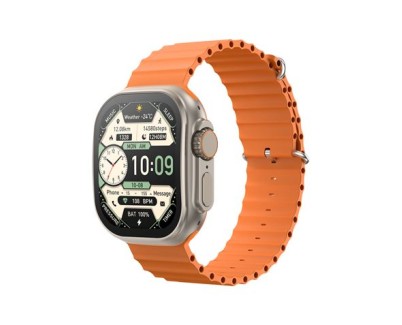 XO M11 Ultra Reloj Inteligente Smartwatch Pantalla Cuadrada 2,01\" Curva - Llamadas BT - NFC - Multideporte - Tensiometro, Pulsometro y Control de Oxigeno - Cargador Magnetico - Color Naranja