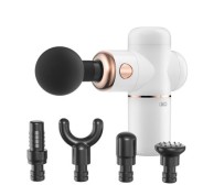 XO Masajeador Portatil - Bateria 3000mAh - Cargador Tipo C - 4 Accesorios Incluidos - Color Blanco