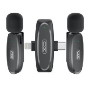 XO MKF10 Microfono Inalambrico de Solapa - Conector Tipo C y Lightning - Color Negro