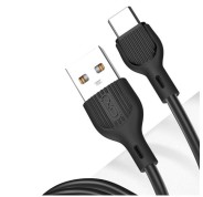 XO NB200TC1 Cable USB-A Macho a USB-C - Carga y Transmision de Datos Alta Velocidad - 2.1A - 1m - Color Negro