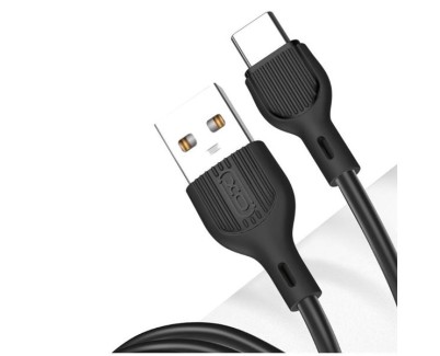XO NB200TC1 Cable USB-A Macho a USB-C - Carga y Transmision de Datos Alta Velocidad - 2.1A - 1m - Color Negro