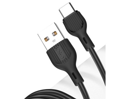 XO NB200TC2 Cable USB-A Macho a USB-C - Carga y Transmision de Datos Alta Velocidad - 2.1A - 2m - Color Negro