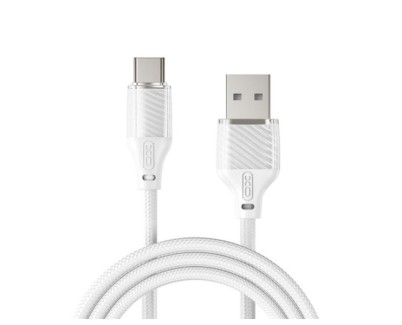 XO NB291 Cable USB-A Macho a USB-C - Carga y Transmision de Datos Alta Velocidad - 6A - 1m - Color Blanco