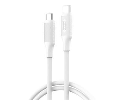 XO NBQ265B Cable USB-C Macho a USB-C Macho - 1m - 60W - Color Blanco