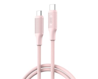 XO NBQ265B Cable USB-C Macho a USB-C Macho - 1m - 60W - Color Rosa