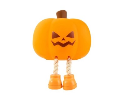 XO OZ08 Lampara de Noche Calabaza Halloween - Tacto Suave - Temporizador de 30 Minutos - Bateria 500mah