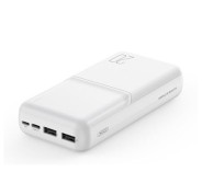 XO PR252 Powerbank 20000mAh - USB-A, USB-C y Lightning - Color Blanco