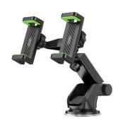 XO Soporte Universal para Telefonos - Apertura Mandril de 60-90mm - Ventosa de Agarre Fuerte - Dimensiones de 190x170x75mm - Peso de 180gr - Compatible con Telefonos de 5 A 69\" - Color Negro