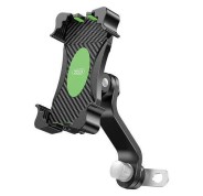 XO Soporte Universal para Telefonos en Motocicletas - Ancho de Apertura 65-100mm - Giro 360º - Longitud 118x270mm - Peso 219gr - Adecuado para Motocicletas Electricas o Motorizadas - Color Negro