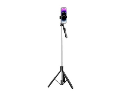 XO SS15 Tripode + Palo Selfie Bluetooth con Disparador - Altura Maxima hasta 180cm - Completamente Plegable