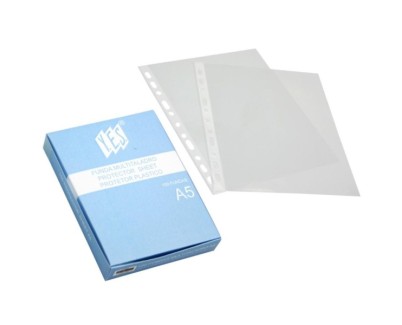 Yes Caja de 100 Fundas Multitaladro 0.07mm - Formato A5 - Acabado Liso