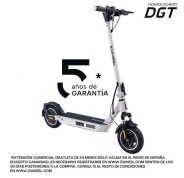 Zwheel ZFox Max Artic White Patinete Electrico Motor 400W - Homologado DGT - Velocidad hasta 25Km/h - Autonomia hasta 50km - 3 Modos de Conduccion - Carga Maxima 100kg - Ruedas 10\"