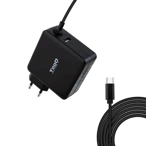 Tooq Cargador Universal para Portatil 90W USB-C - Compatible con PD - Cable  de 1.80m