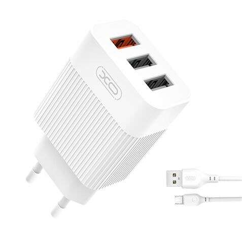 XO L72 Pack Cargador de Corriente 1x USB-A 18W Carga Rapida 3.0, 2x USB-A +  Cable USB-A a MicroUSB > Movilidad / Smartphones > Accesorios para  Smartphones > Cargadores para Smartphones