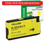 Compatible HP 953XL - Chip Anti-Actualizaciones - Amarillo Cartucho de Tinta F6U18AE / F6U14AE