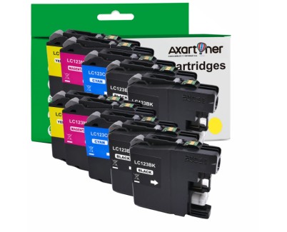 Compatible Pack x 10 Brother LC123XL / LC121XL Cartuchos de Tinta LC-123 / LC-121
