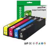Compatible Pack x4 HP 913A (chip actualizado) Cartuchos de Tinta Pigmentada