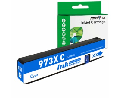 Compatible HP 973X (chip actualizado) Cyan Cartucho de Tinta Pigmentada F6T81AE
